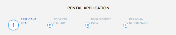 online rental application steps