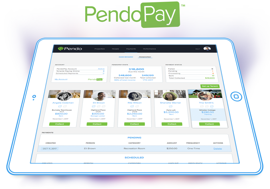 PendoPay Dashboard_Online rent collection